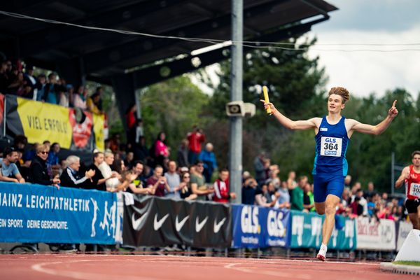 Rocco Martin (StG Leipzig) am 29.05.2022 waehrend der Deutschen Meisterschaften Langstaffel im Otto-Schott-Sportzentrum in Mainz